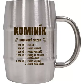 Sklenice Nerezový chladicí půllitr Hodinová sazba - kominík