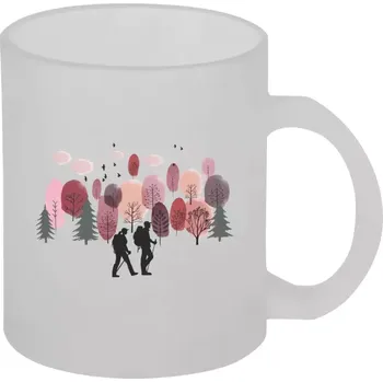 Hrnek 330 ml - skleněný matný V lese