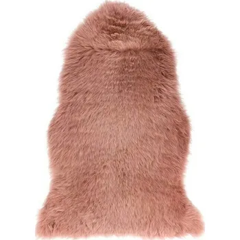 Koberec Dekorační kožešina, pravá ovčí kůže, 90 × 60 cm, tmavě růžová 06-4-428-05