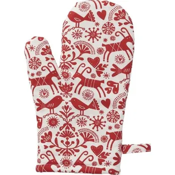 Chňapka Kuchyňská chňapka-rukavice Joy red 31 x 19 cm, Klippan Švédsko Rukavice