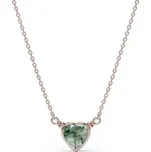 Olivie Stříbrný náhrdelník MECHOVÝ ACHÁT ROSE 8235 Ag 925; ≤2,5 g.