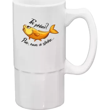 Sklenice Rybářský půllitr - Tři přání - 500 ml