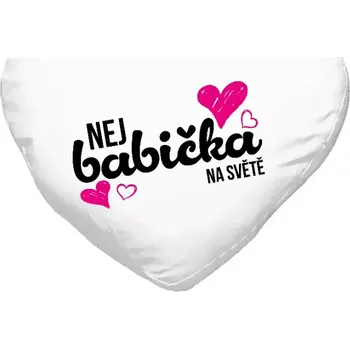 Polštář Polštář srdce 40x35 cm Nej babička na světě