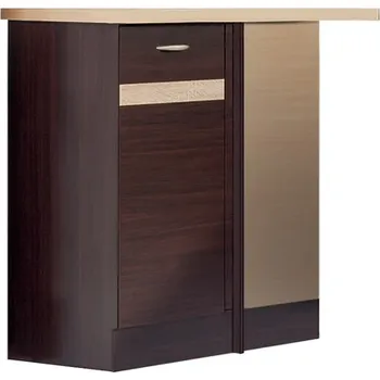Kuchyňská skříňka Bog Fran Dolní skříňka rohová LP kuchyň Eliza (EZ18/D100NW) Zvolte dvířka: spodní dvířka - dub wenge/rijeka světlá