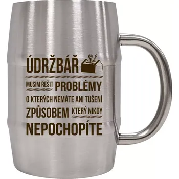 Sklenice Nerezový chladicí půllitr Musím řešit problémy - údržbář