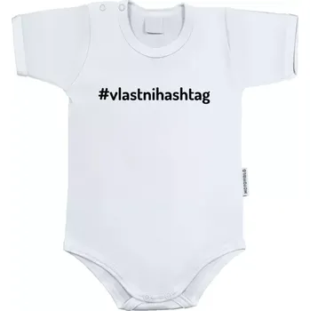 Kojenecký body Dětské body s krátkým rukávem Vlastní hashtag
