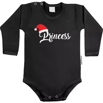 Kojenecký body Dětské body s dlouhým rukávem Vánoční čepice - Princess