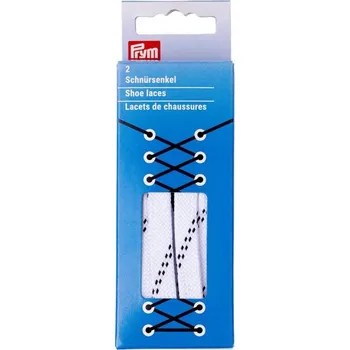 PRYM Ploché tkaničky vodoodpudivé, 10 mm, 100 cm, bílé/černé