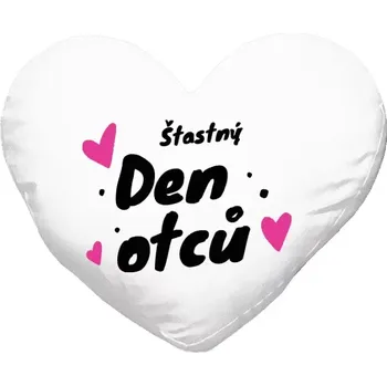Polštář Polštář srdce 40x35 cm Šťastný den otců - srdce
