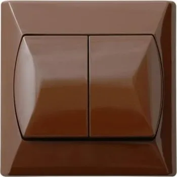 vypínač Dvojitý vypínač hnědý