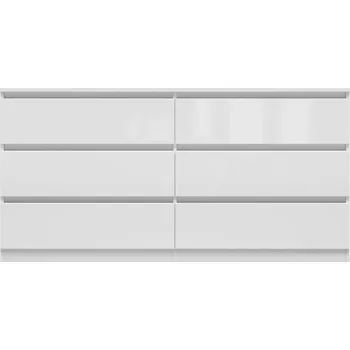 Komoda BRW TETRIX komoda KOM6S, bílý lesk