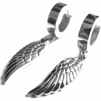 Náušnice Steel Jewelry Náušnice andělská křídla z chirurgické oceli NS090126 dárkové balení zdarma