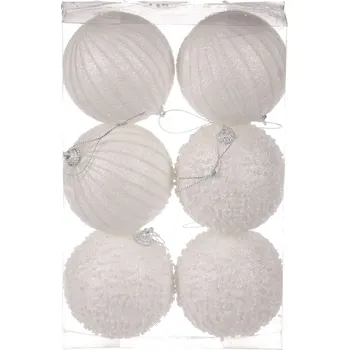 Vánoční ozdoba Autronic Koule na stromek, polystyren, cena za 1 kouli. Mix 2 druhů VCA155