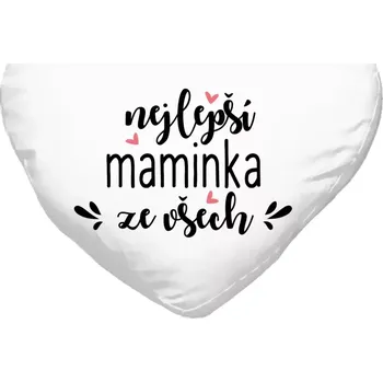 Polštář Polštář srdce 40x35 cm nejlepší maminka ze všech - srdíčka