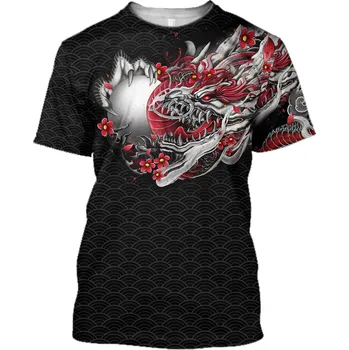 Pánské tričko Unisex tričko s potiskem 3D samurai, satanic styl Velikost: 4XS, Barva (Varianta): tričko 16