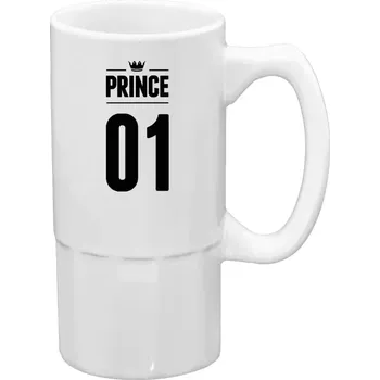 Sklenice Půllitr pro děti - Prince s vlastním číslem - 500 ml
