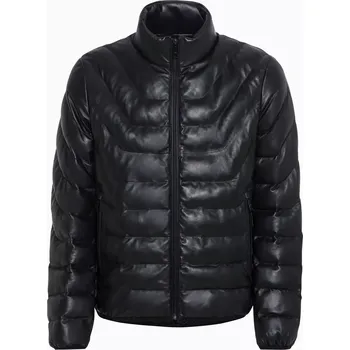 Pánská casual bunda PORSCHE DESIGN Athleisure padded leather jacket Bunda kožená prošívaná módní černá (Exkluzivní vodoodpudivá kožená bunda Porsche Design ve stylu prošívané bundy.)