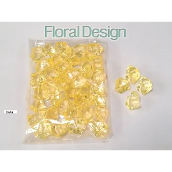 Party dekorace Diamant plast 20mm žlutá