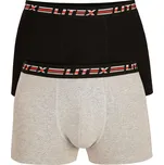 Pánské boxerky LITEX 1ks bílé/černé Barva: černá, Velikost: M