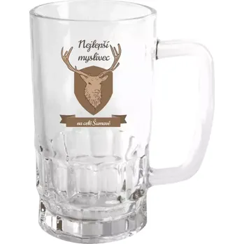 Sklenice Půllitr skleněný Nejlepší myslivec na celé...