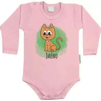 Kojenecký body Dětské body s dlouhým rukávem Kočička