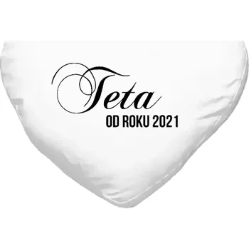 Polštář Polštář srdce 40x35 cm Teta od roku