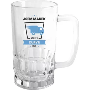 Sklenice Půllitr pro kurýry - Nejlepší v okolí - kurýr - čirý