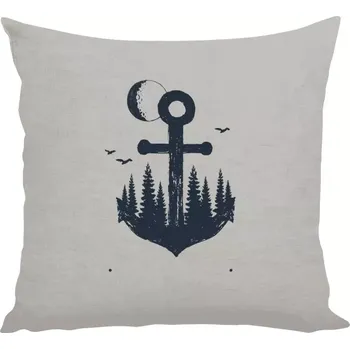 Polštář Polštář lněný 40x40 cm Kotva