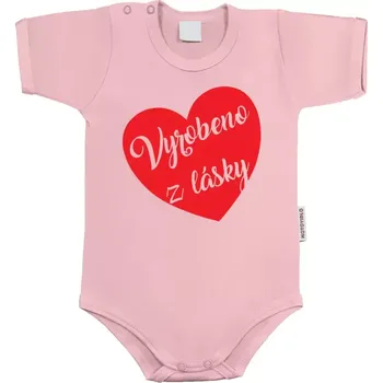 Kojenecký body Dětské body s krátkým rukávem Vyrobeno z lásky