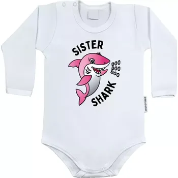 Kojenecký body Dětské body s dlouhým rukávem Sister Shark