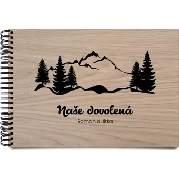 Fotokniha Dřevěné album s kroužkovou vazbou Les