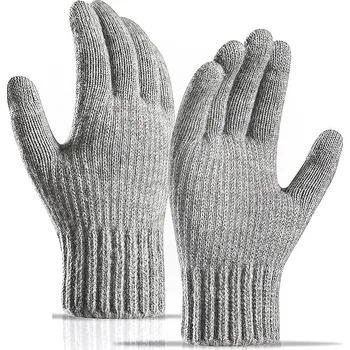 Pracovní rukavice Teplé a stylové světle šedé rukavice s žebrovým úpletem JUSTA, velikost M (Stylové světle šedé rukavice s žebrovým úpletem jsou vyrobeny z kvalitní směsi akrylu, vlny a polyesteru. Jsou teplé a pohodlné, skvěle sedí na ruce a zajistí vám teplo i v chladné