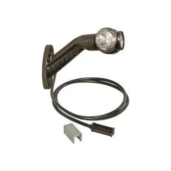 Přídavný světlomet Poziční světlo - tykadlo LED 24V, Superpoint III, čiré, oranžové, černé, kabel 1,25m, šikmé, dlouhé, levé 13247