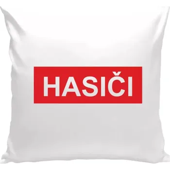 Polštář Polštář bílý 40x40 cm Hasiči