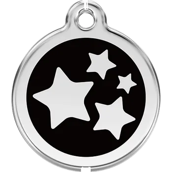 psí známka Známka Red Dingo Hvězdičky černá velikost známky: S - 20 mm