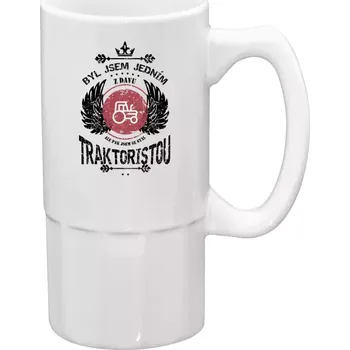 Sklenice Půllitr pro traktoristy - Byl jsem jedním z davu, ale pak jsem se stal traktoristou - 500 ml