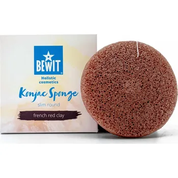 Pleťová maska BEWIT Konjaková houbička francouzský červený jíl - Body Sponge