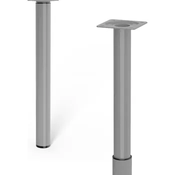 Stolová podnož Stabilit Nábytková noha nastavitelná, ø 30 × 300–500 mm, ocel, šedá, 30 kg 50396