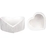 Autronic Miska betonová ve tvaru srdce, bílo-stříbrná. Cena za sadu 2ks BTO1087