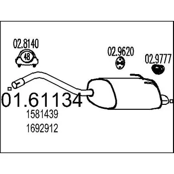 Auto-moto Zadní tlumič výfuku MTS 01.61134