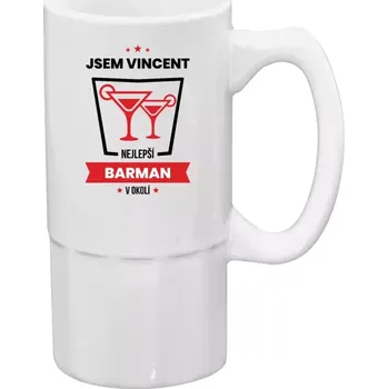 Sklenice Půllitr pro barmany - Nejlepší v okolí - barman - 500 ml