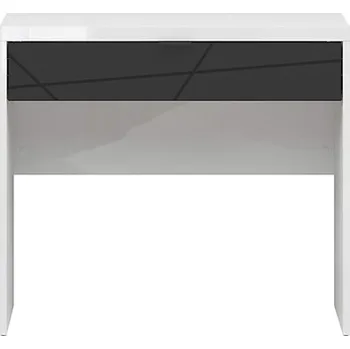 Toaletní stolek BRW FORN toaletka TOL1S, bílý lesk/černý mat