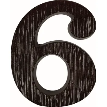Domovní číslo „6“ / „9“, 124 × 100 mm, plast, imitace dřeva 6331