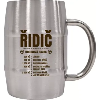 Sklenice Nerezový chladicí půllitr Hodinová sazba - řidič