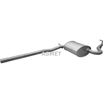Tlumič výfuku Střední tlumič výfuku ASMET 06.012