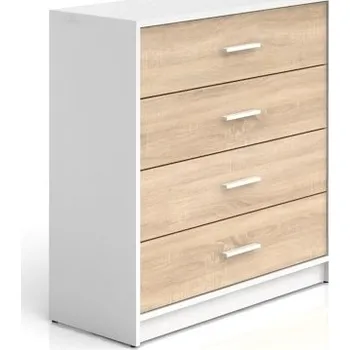 Komoda MARIONET šuplíková komoda, bílá/dub sonoma, 5 let záruka + vyzvednutí ZDARMA