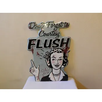 Plechová cedule PLECHOVÁ CEDULE - FLUSH THANK YOU