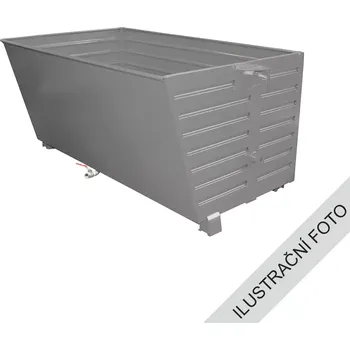 Popelnice Stohovatelný kontejner TRV s výpustí, šedá, nosnost 2000 kg, 2000 l