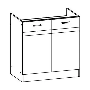 Kuchyňská linka BELISA, skříňka dolní dřezová D80Z, dub wenge + vyzvednutí ZDARMA