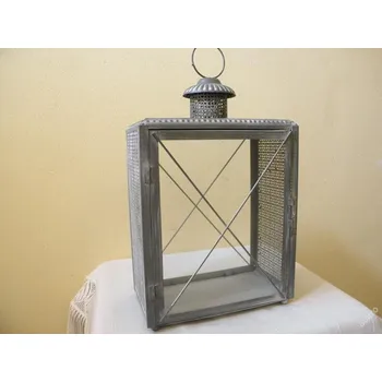 Lucerna ZDOBENÁ LUCERNA KOV A SKLO 45 cm